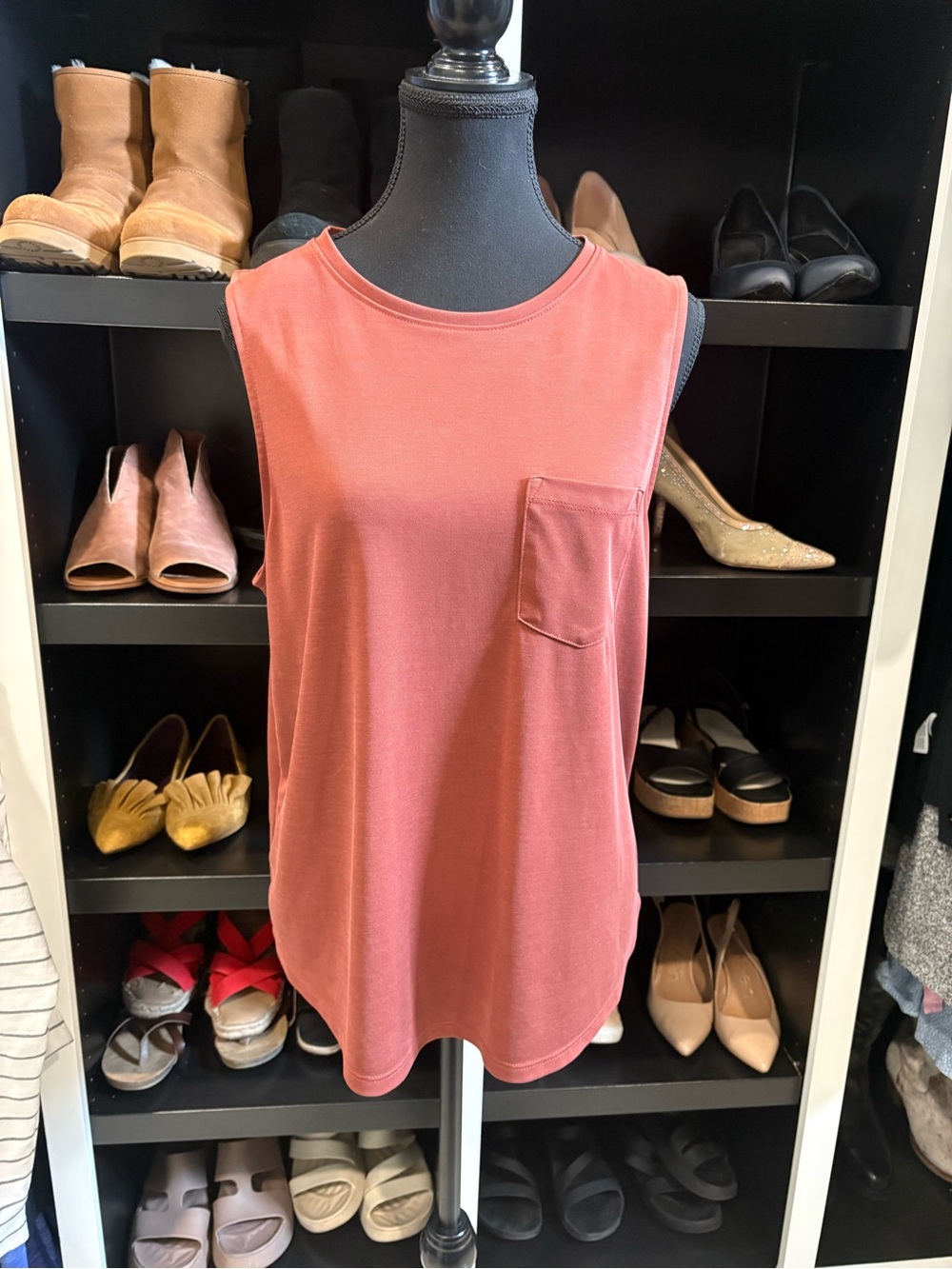 a new day Rust Tank with Chest Pocket